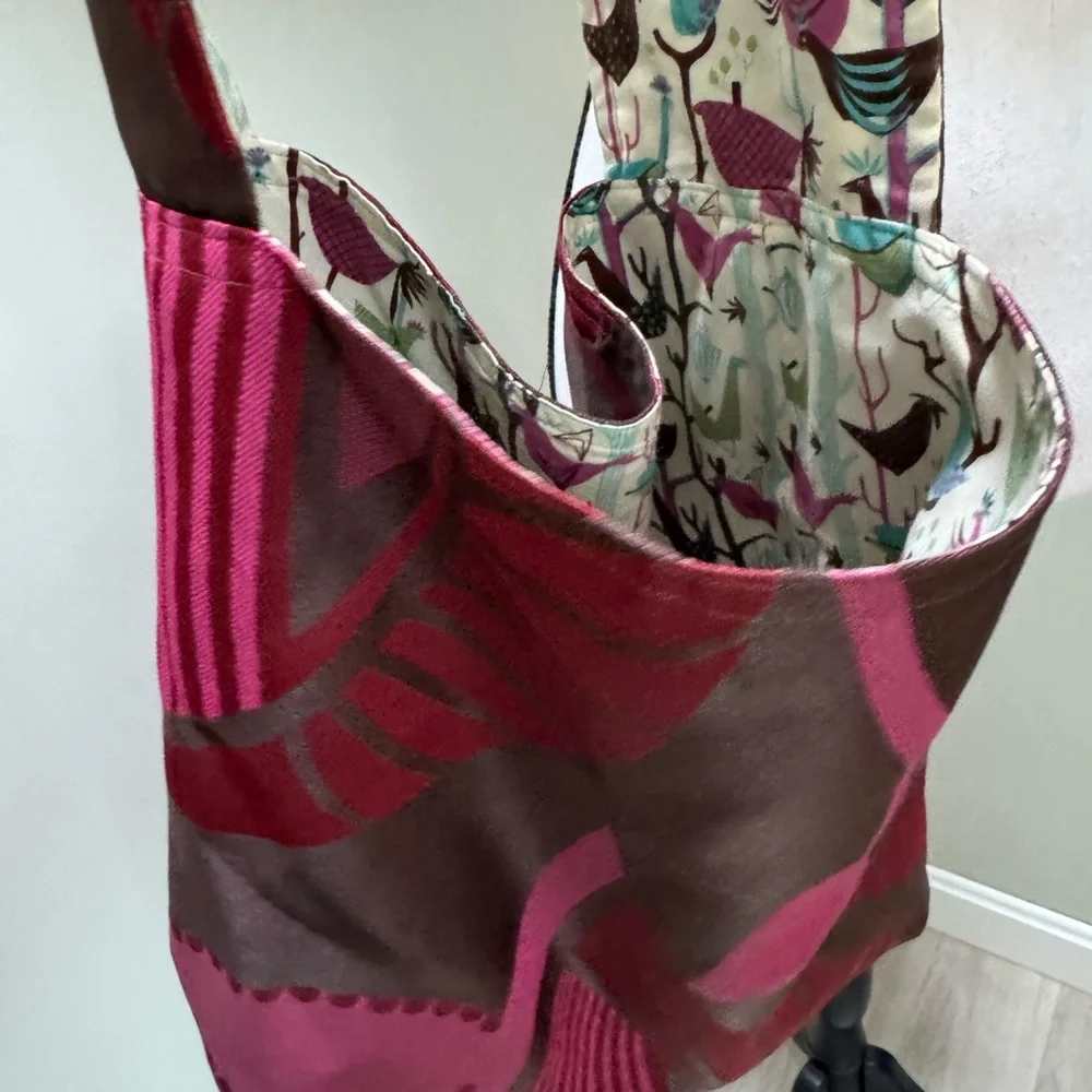 Large Cloth Boho Shoulder Tote Crossbody Bag - Picture 4 of 6
